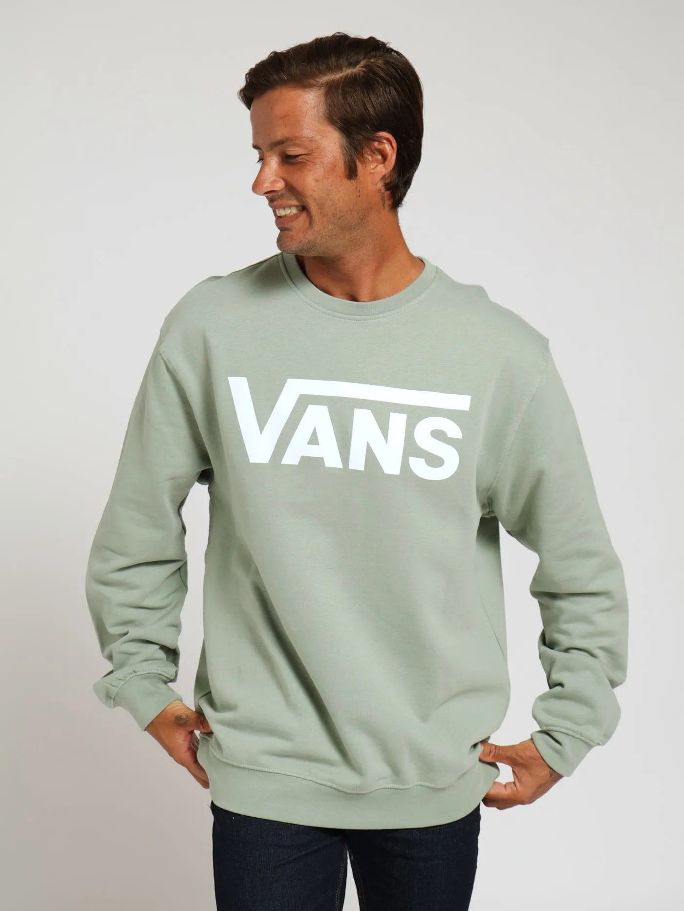 Classic Crew Sweater Top - Sage