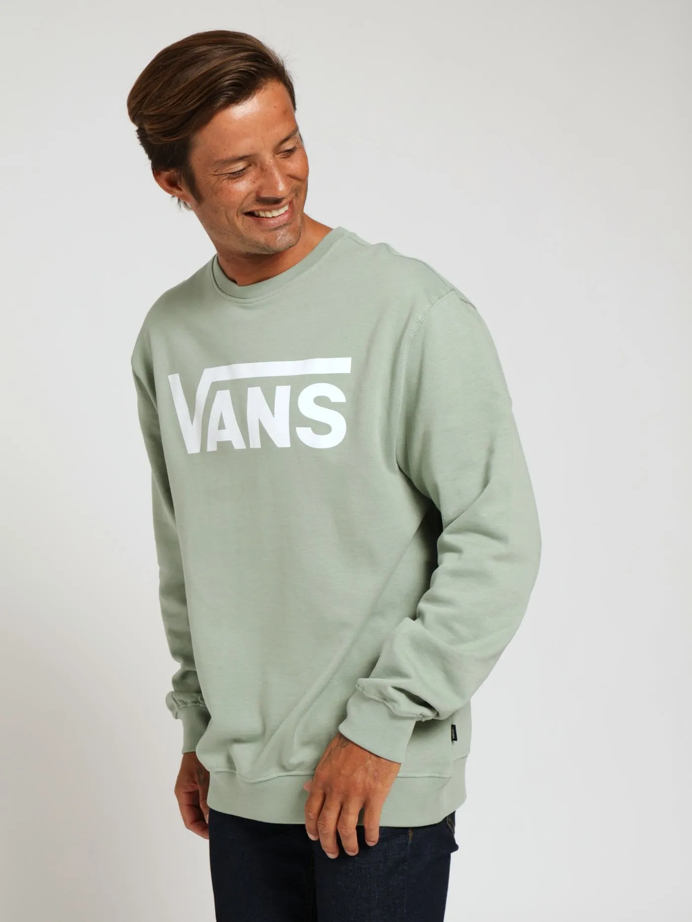 Classic Crew Sweater Top - Sage