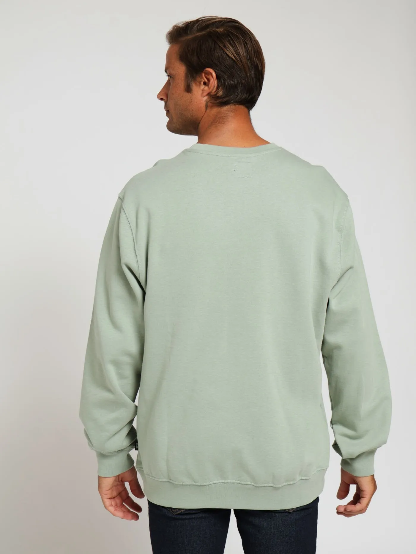 Classic Crew Sweater Top - Sage