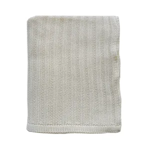 Classic Rib Knitted Throw