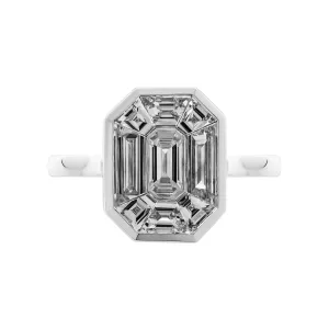 Cocktail Ring with Pie Cut Emerald Diamond 1.81ct