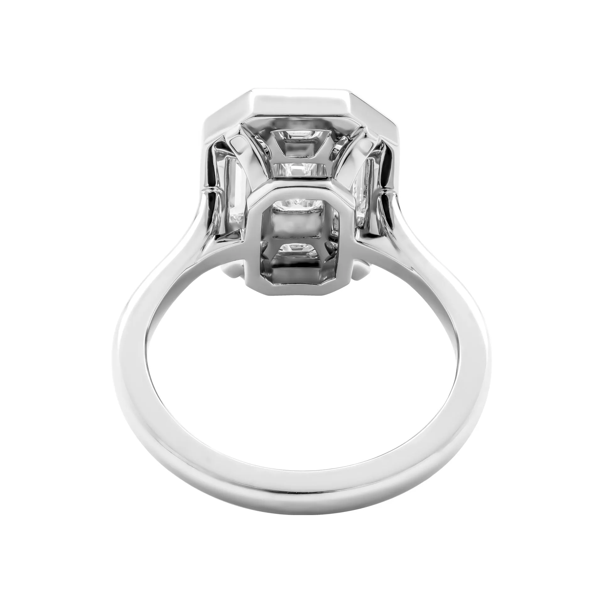 Cocktail Ring with Pie Cut Emerald Diamond 1.81ct