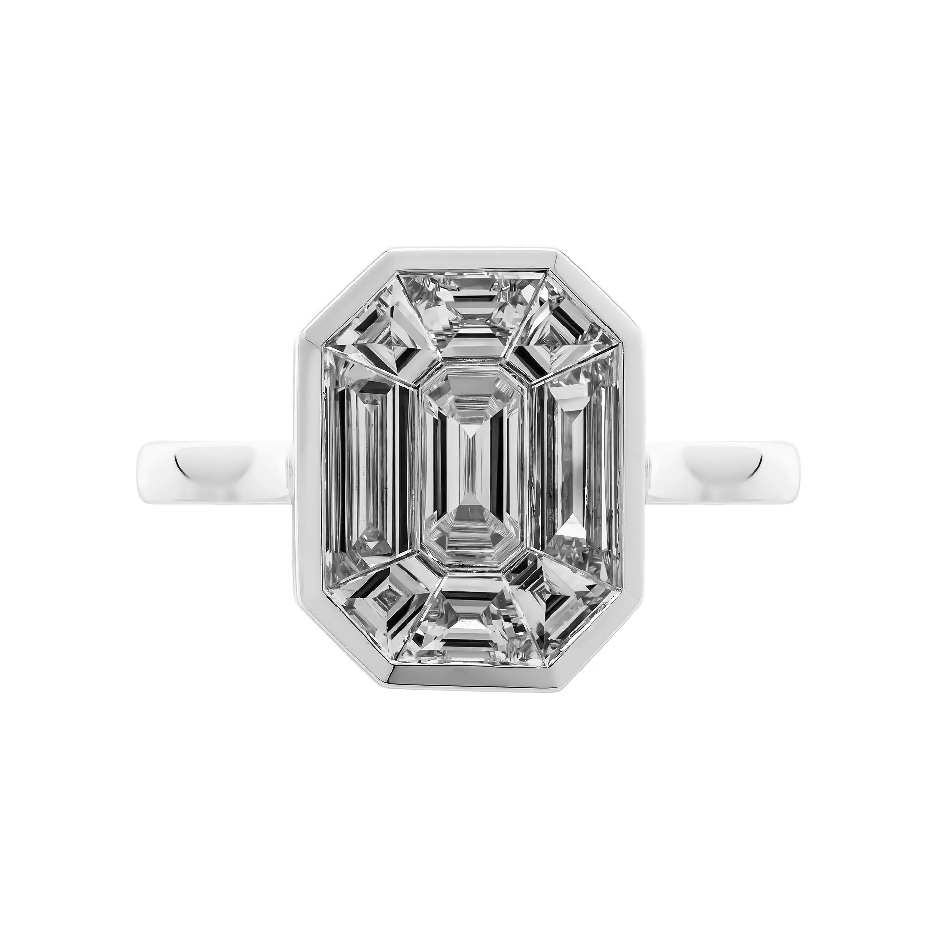 Cocktail Ring with Pie Cut Emerald Diamond 1.81ct