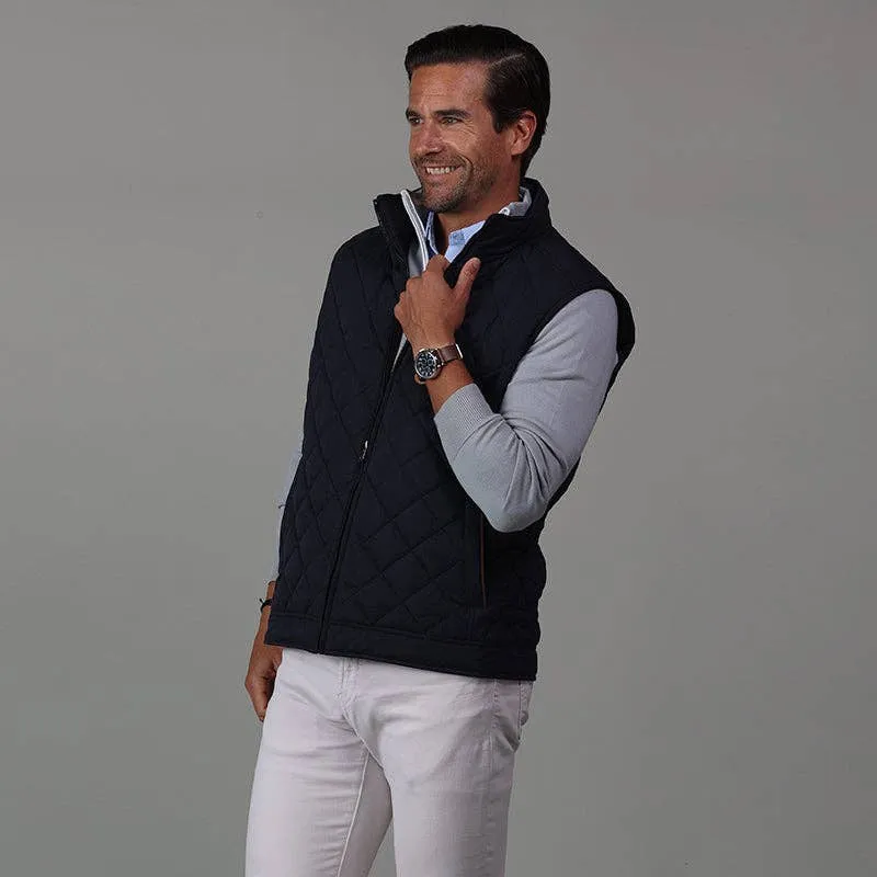 Collats&Co Navy Cambridge Quilted Vest