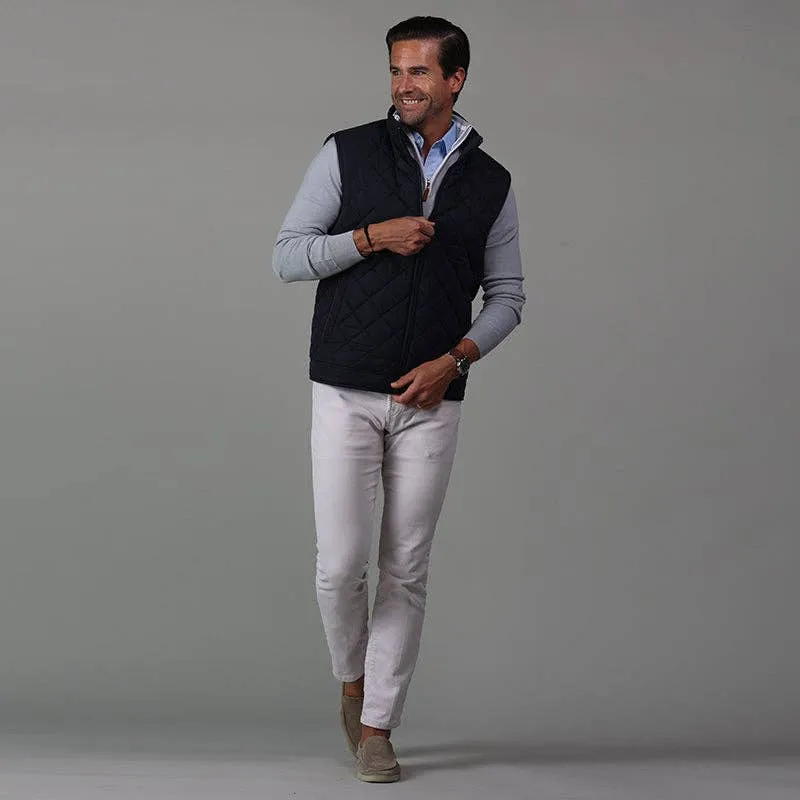 Collats&Co Navy Cambridge Quilted Vest