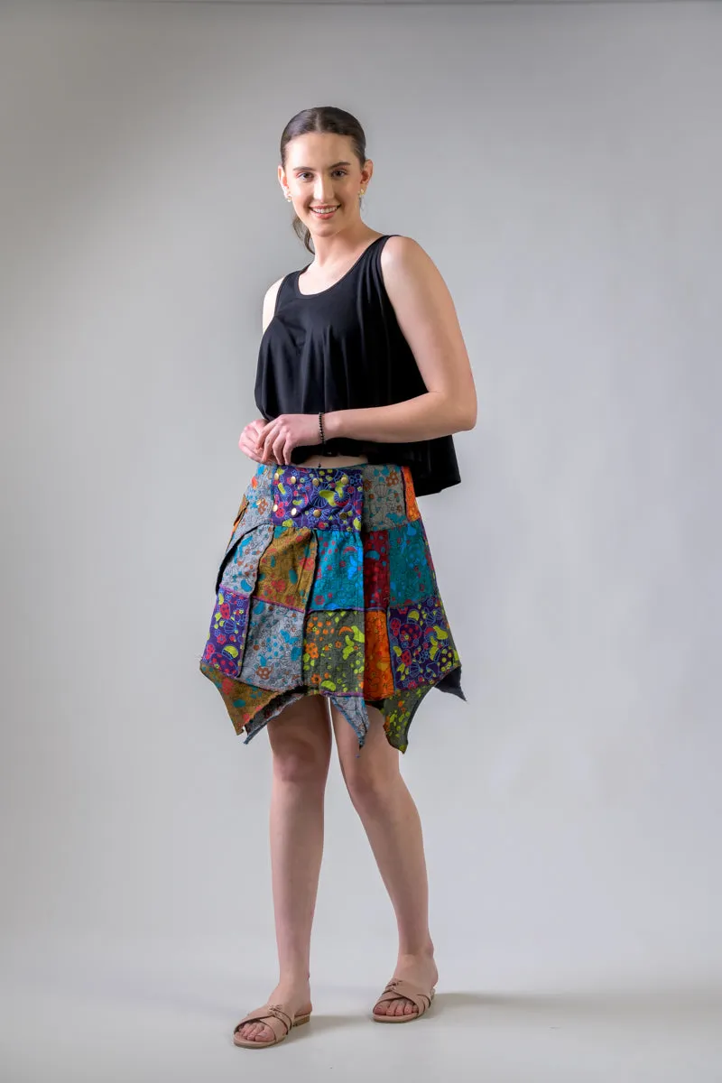 Colorful Mushroom Patches Skirt
