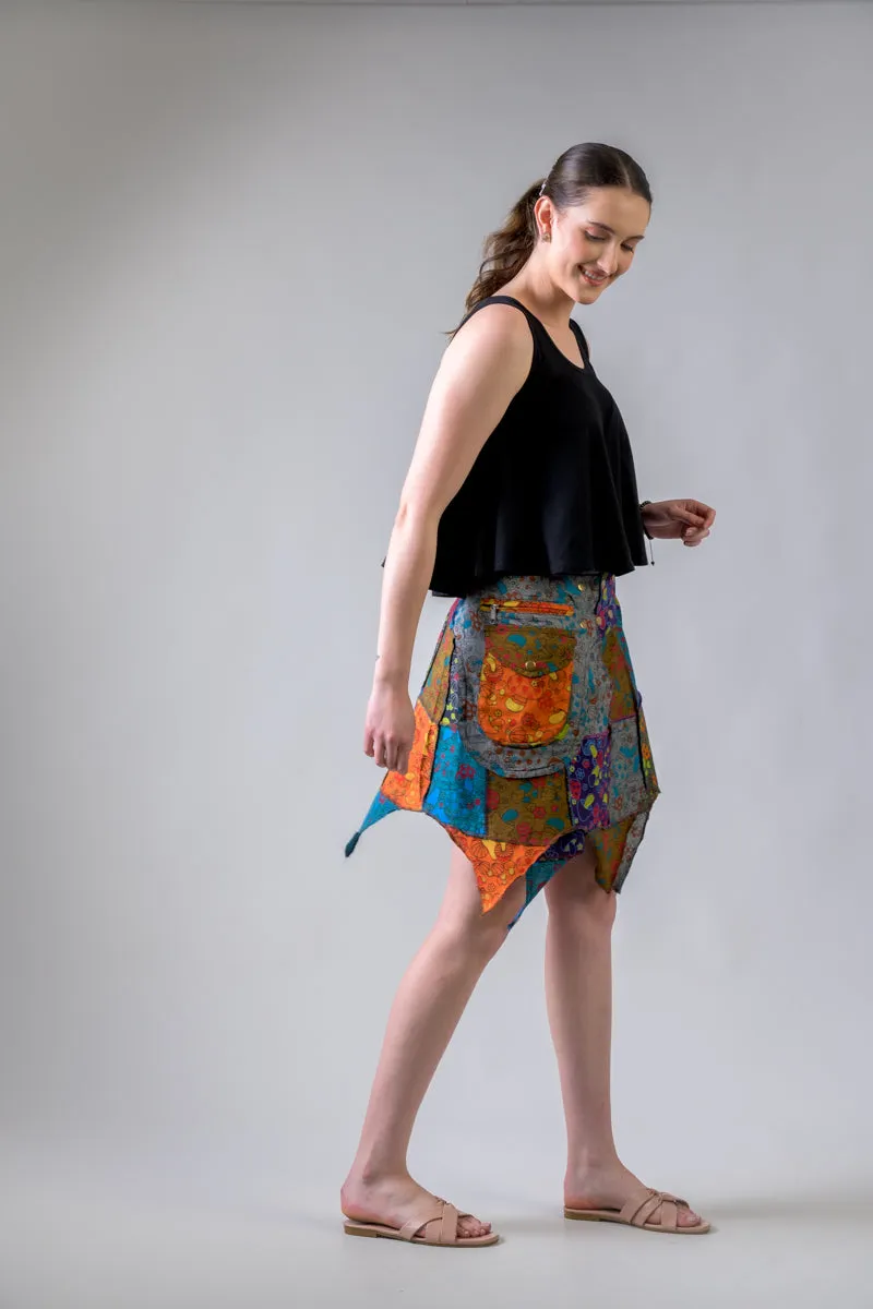 Colorful Mushroom Patches Skirt