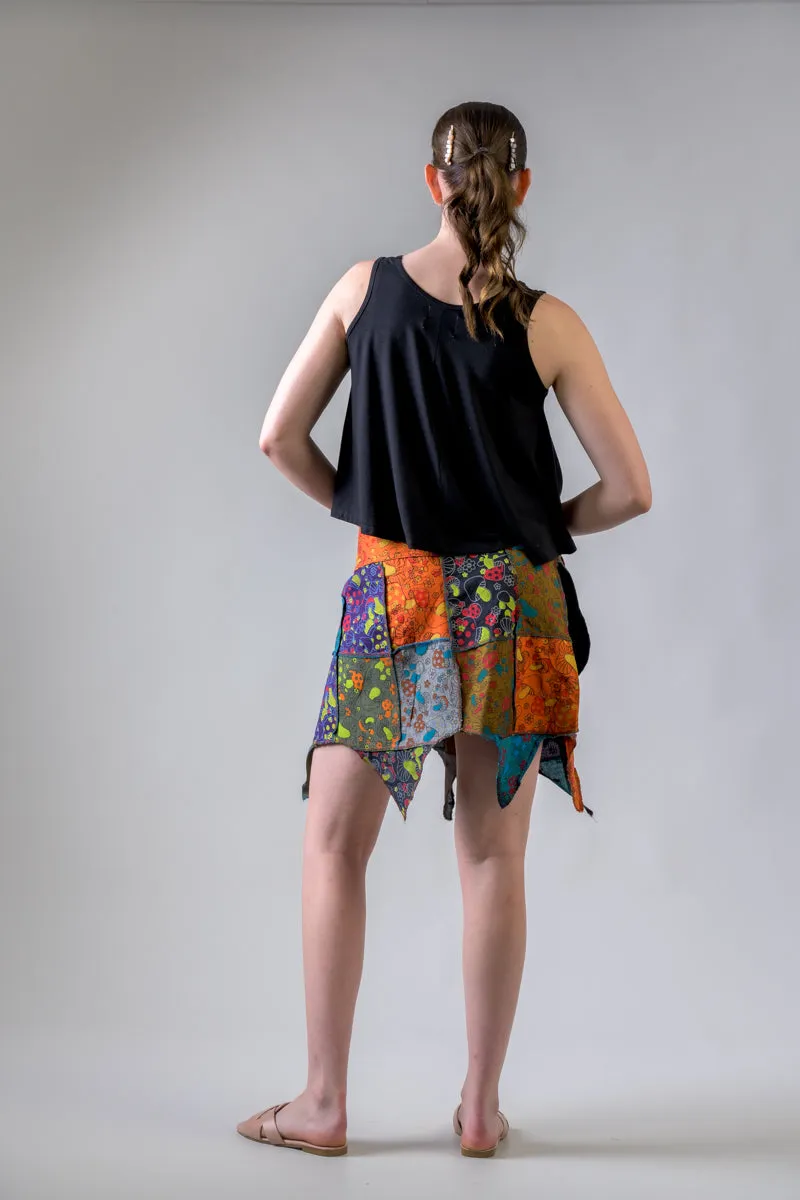 Colorful Mushroom Patches Skirt