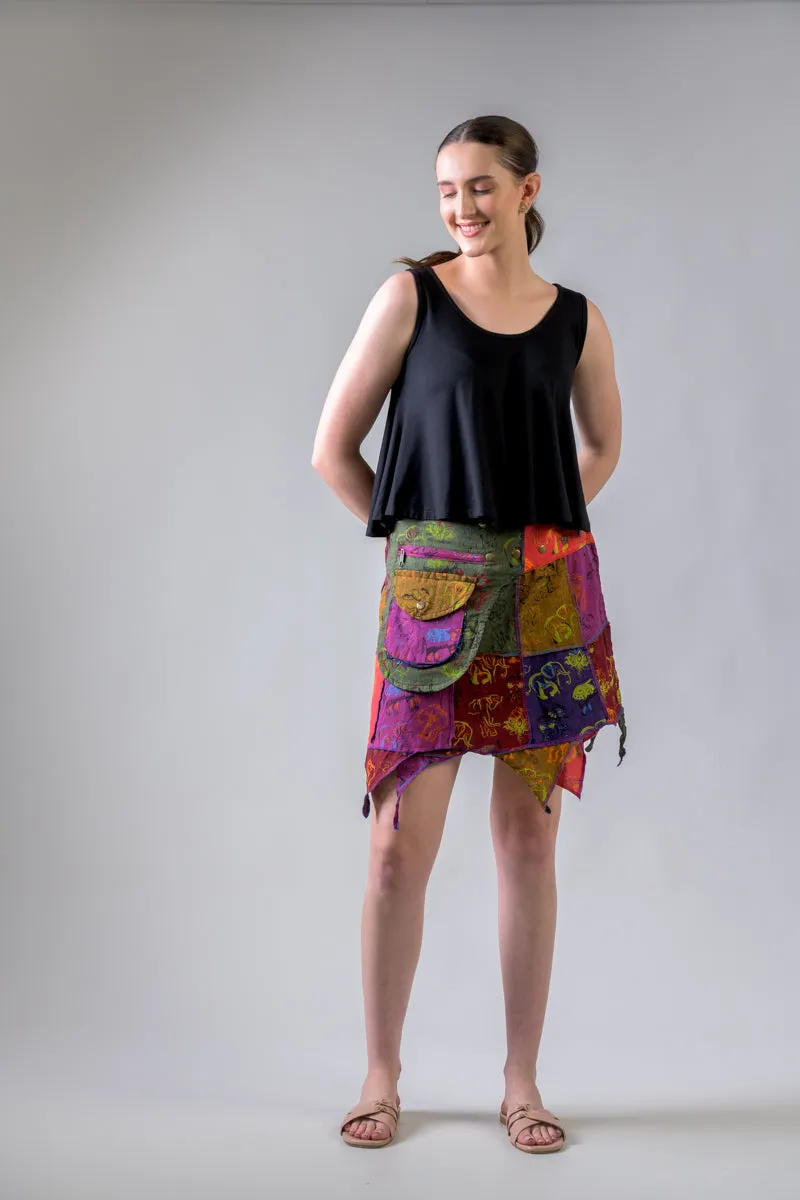 Colorful Mushroom Patches Skirt