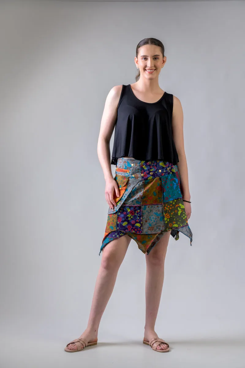 Colorful Mushroom Patches Skirt