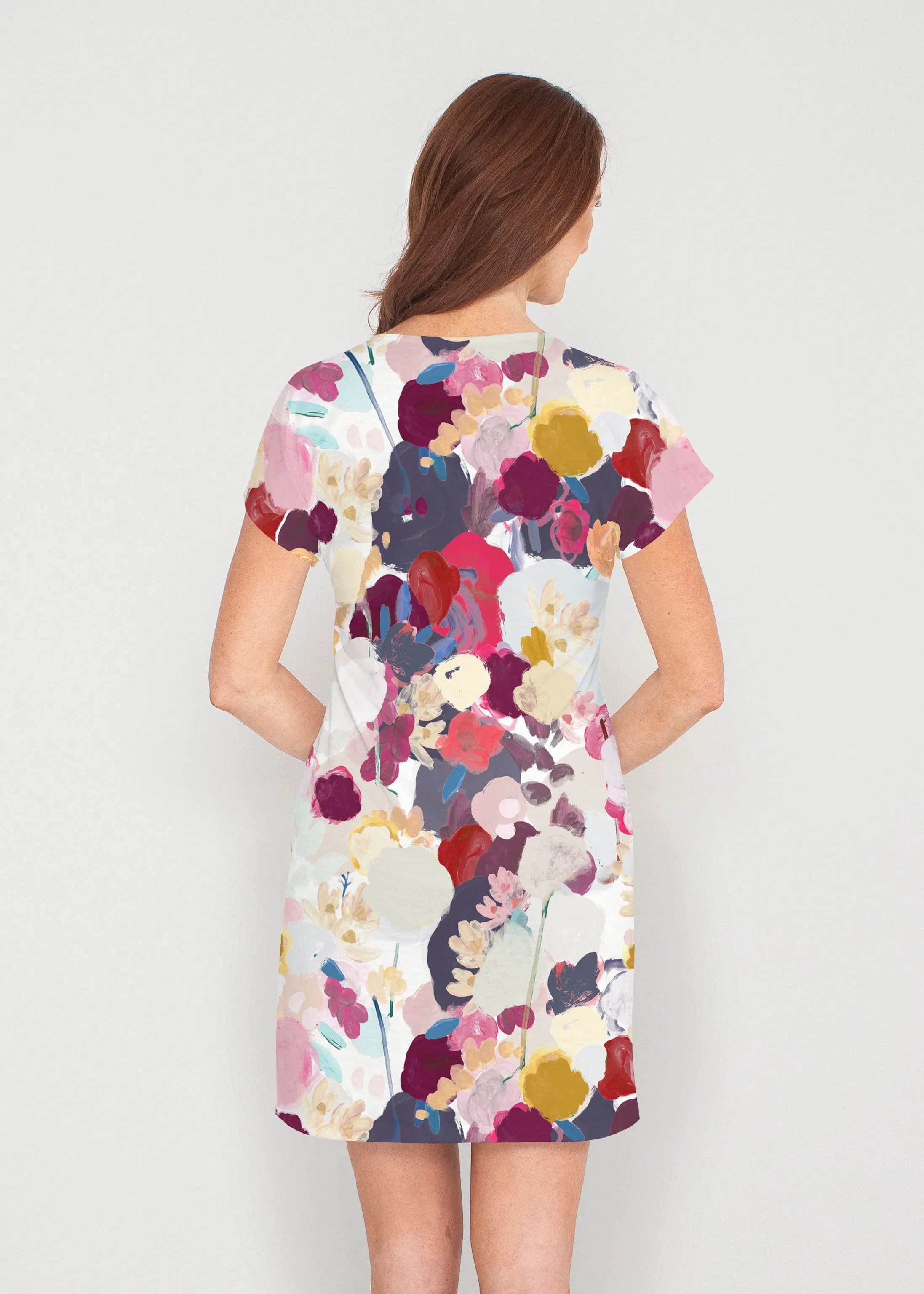 Colorful Poms (8063) ~ Lucy Tee Dress