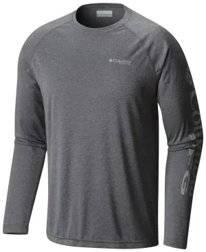 Columbia PFG Terminal Tackle Heather Long Sleeve Mens Shirt Charcoal