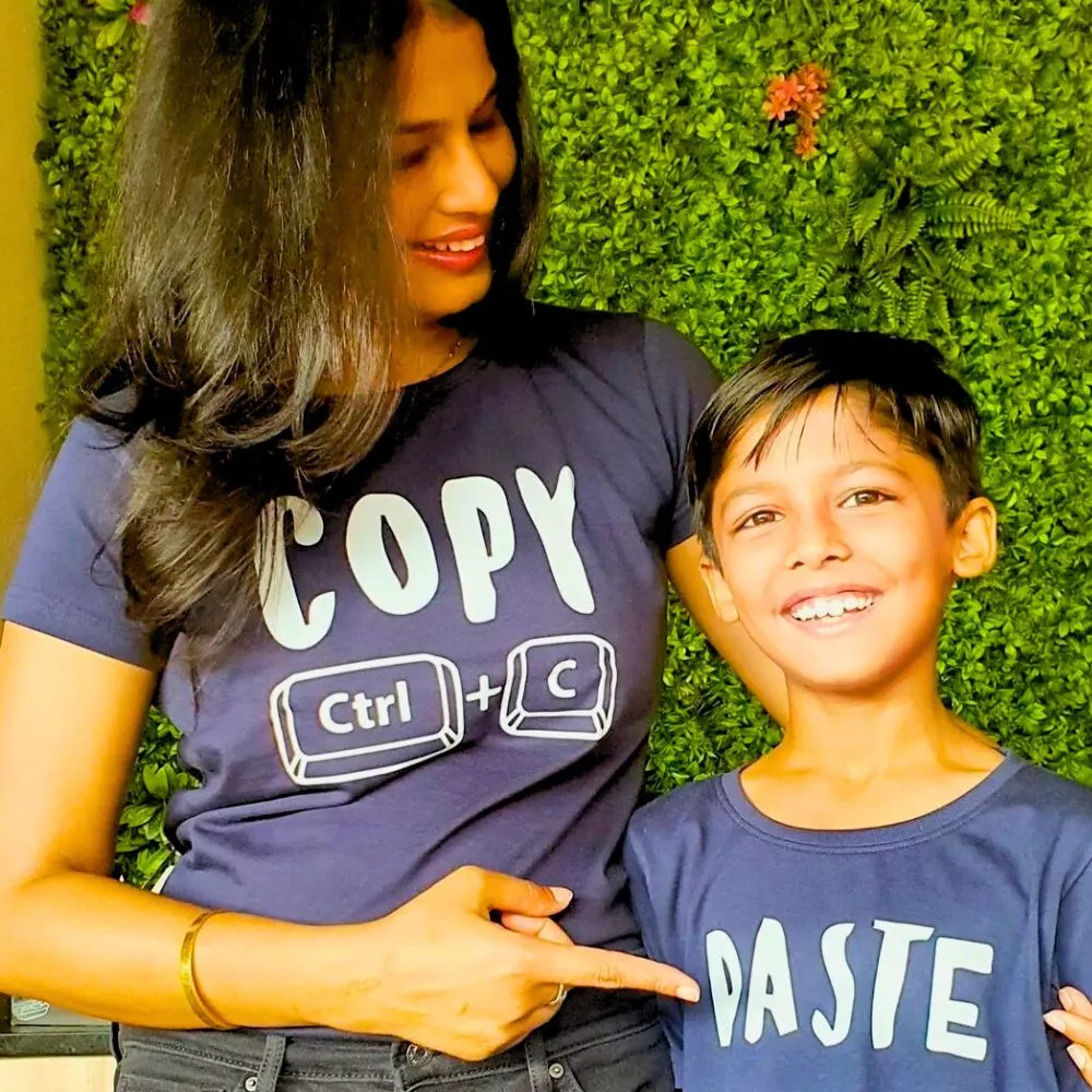 Copy Paste Ctrl C Ctrl V Matching Mother Son / Mother Daughter Combo T-Shirt