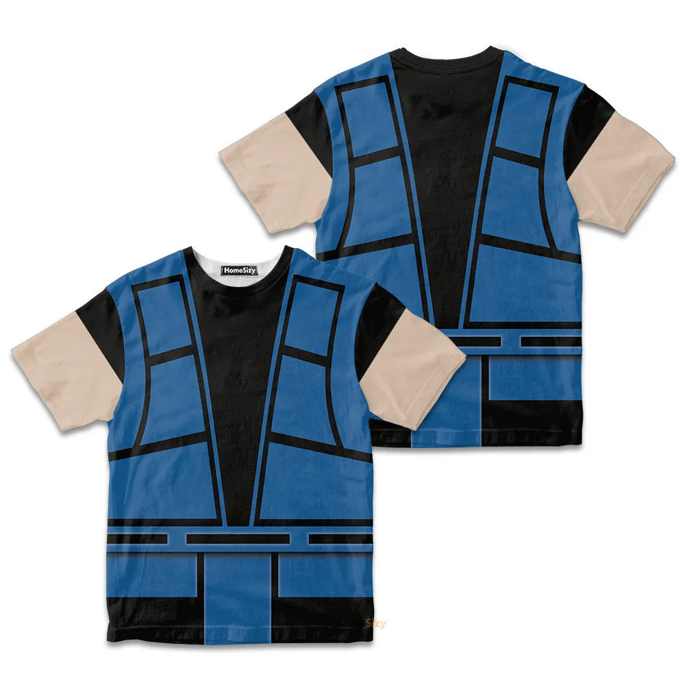 Cosplay Sub-Zero Mortal Kombat Custom Kid Tshirt QT210626Hf