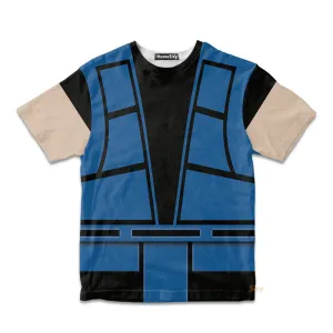 Cosplay Sub-Zero Mortal Kombat Custom Kid Tshirt QT210626Hf