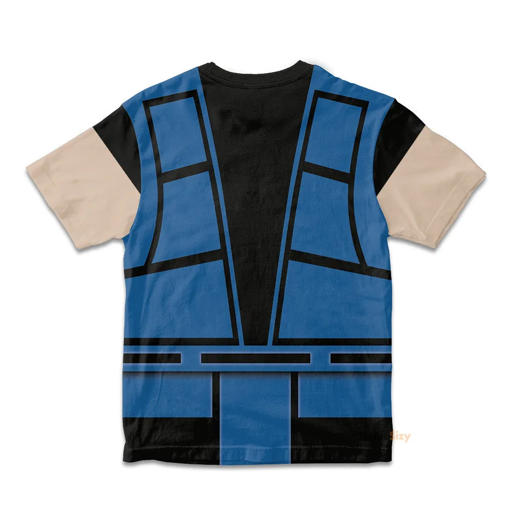 Cosplay Sub-Zero Mortal Kombat Custom Kid Tshirt QT210626Hf