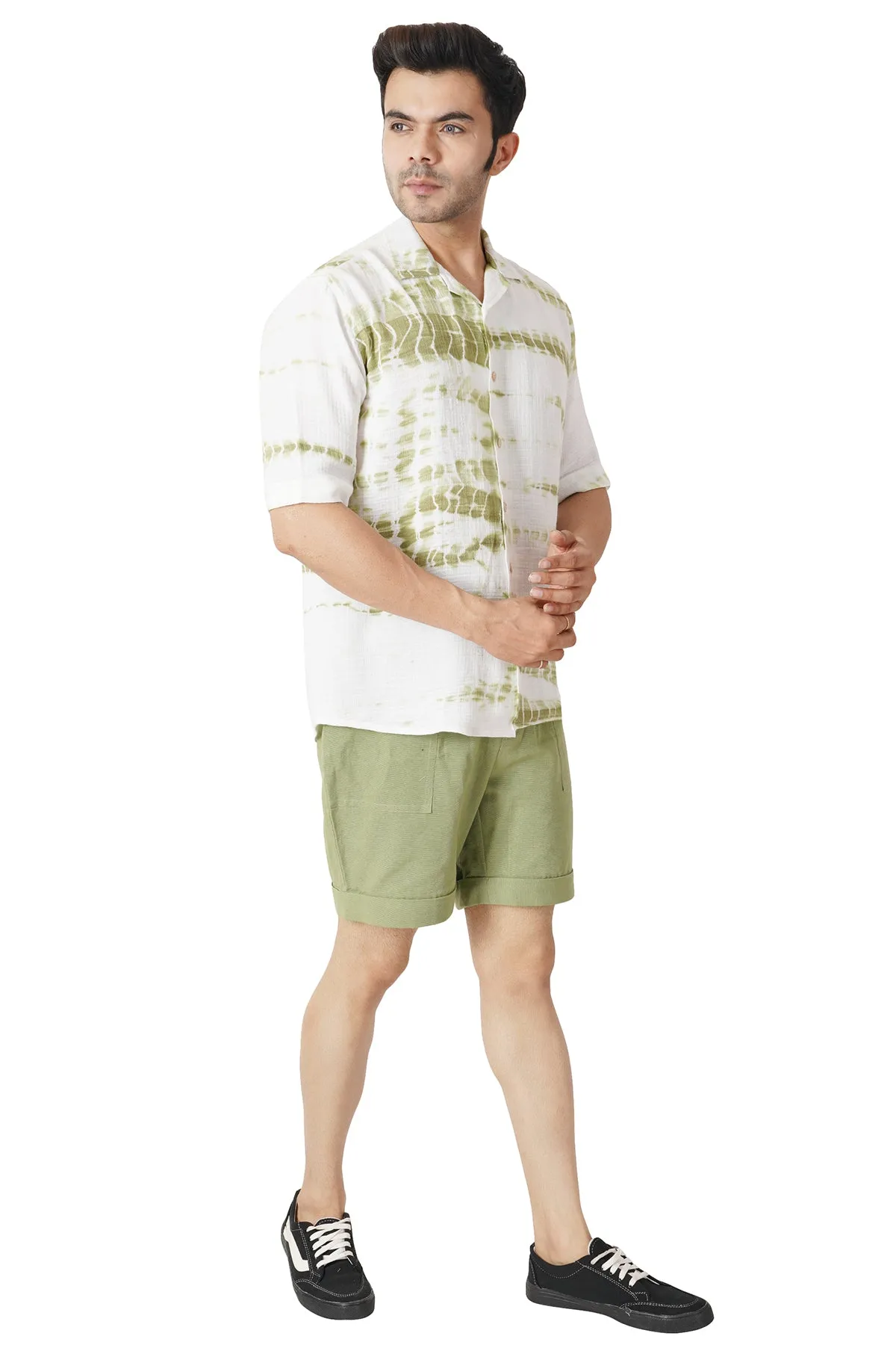 Cotton Linen Tie And Dye Shirt