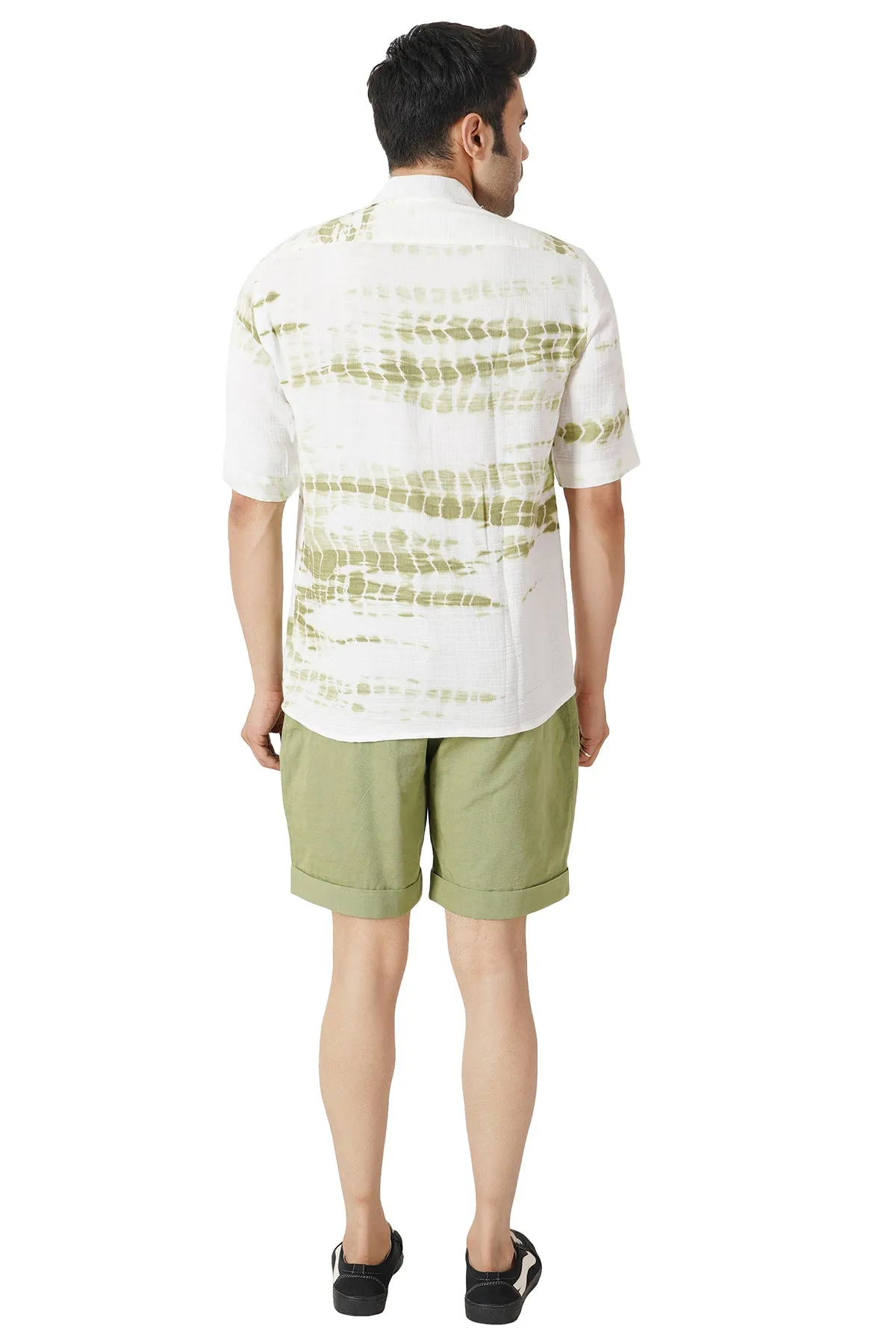 Cotton Linen Tie And Dye Shirt