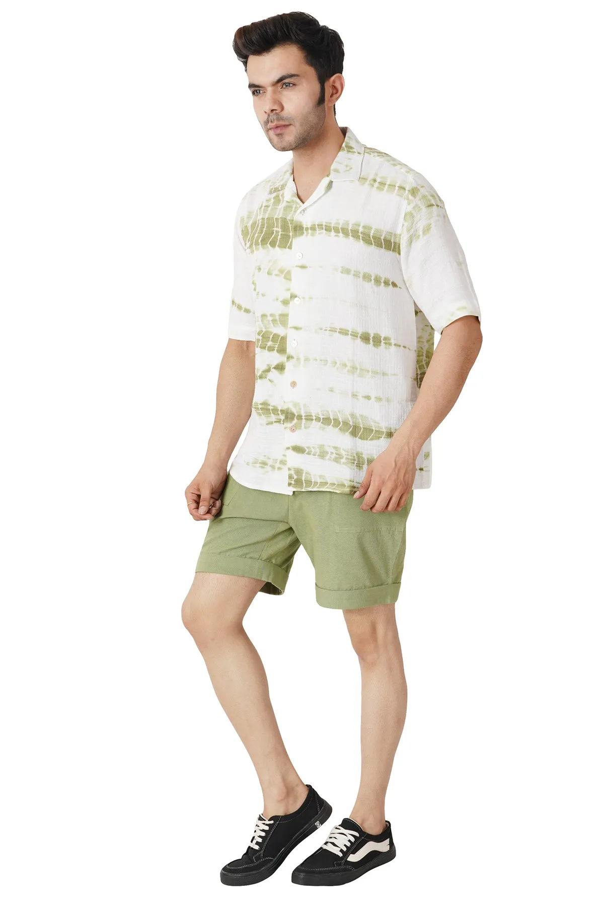 Cotton Linen Tie And Dye Shirt