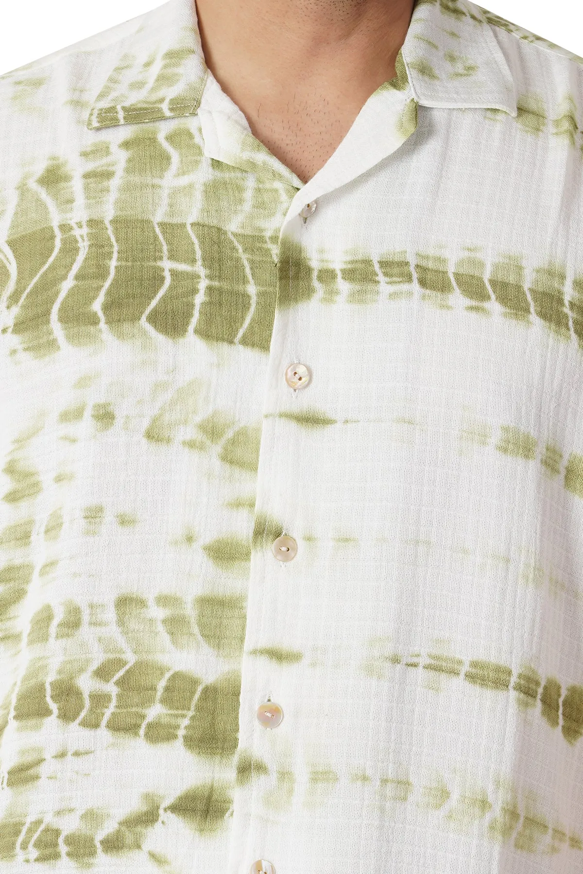 Cotton Linen Tie And Dye Shirt