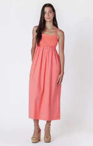 Crochet Trim Maxi Dress