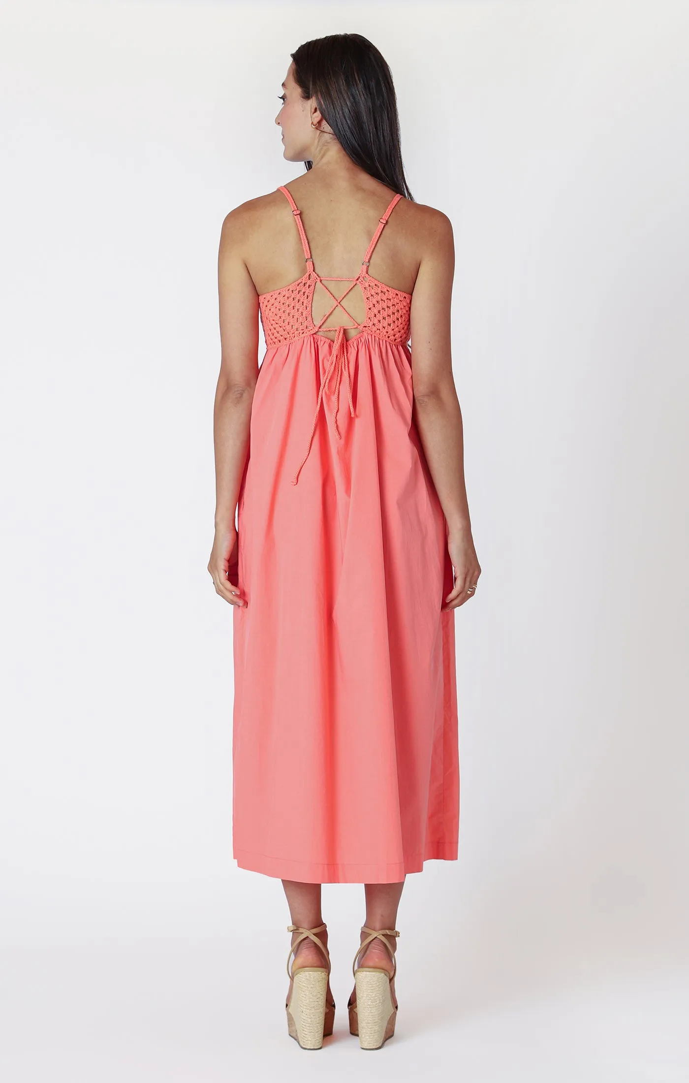 Crochet Trim Maxi Dress