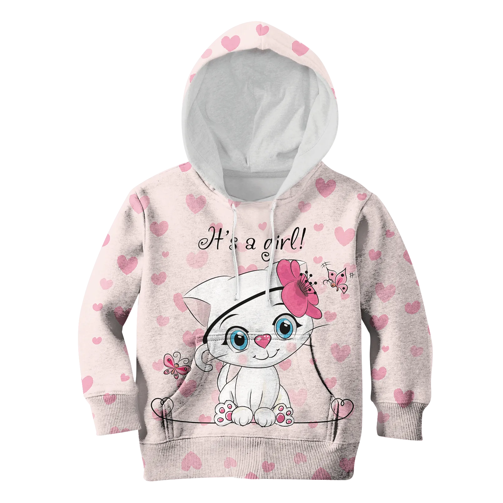 Cute Baby Catty Girl Custom Cosplay Kid Hoodie