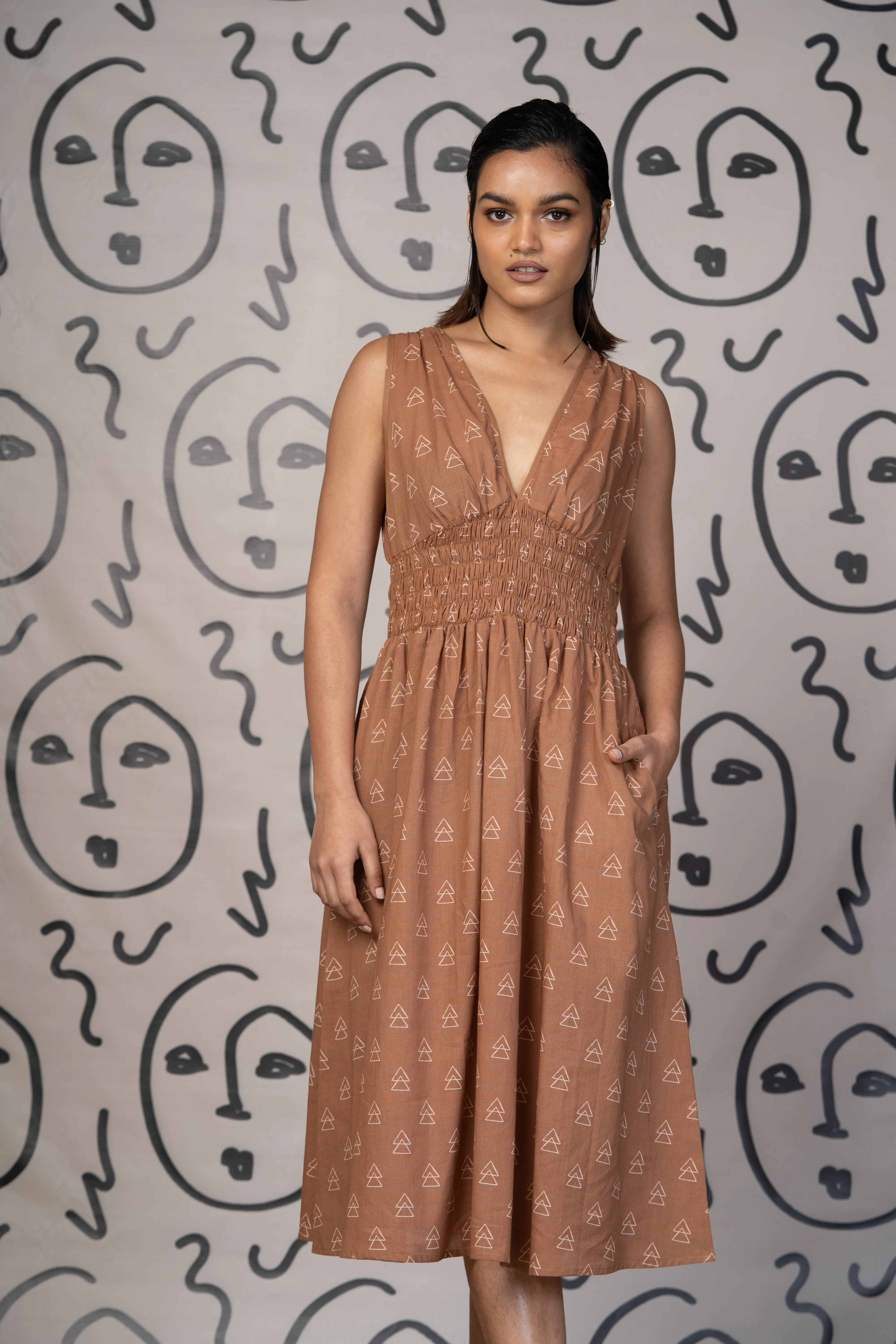 Daring Depths Midi Dress in Part of You Pattern