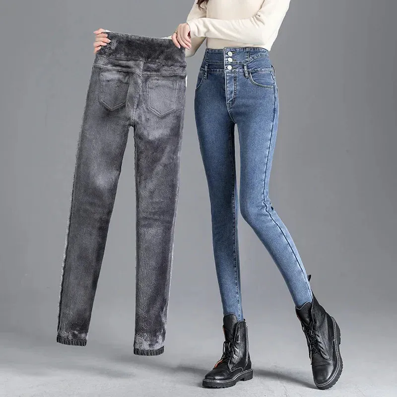 Demelza® | Warm fleece skinny jeans for women
