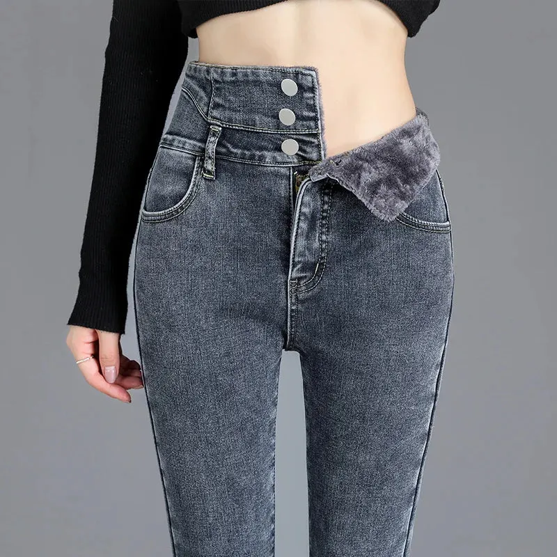 Demelza® | Warm fleece skinny jeans for women
