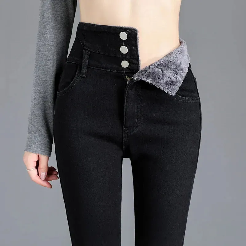 Demelza® | Warm fleece skinny jeans for women