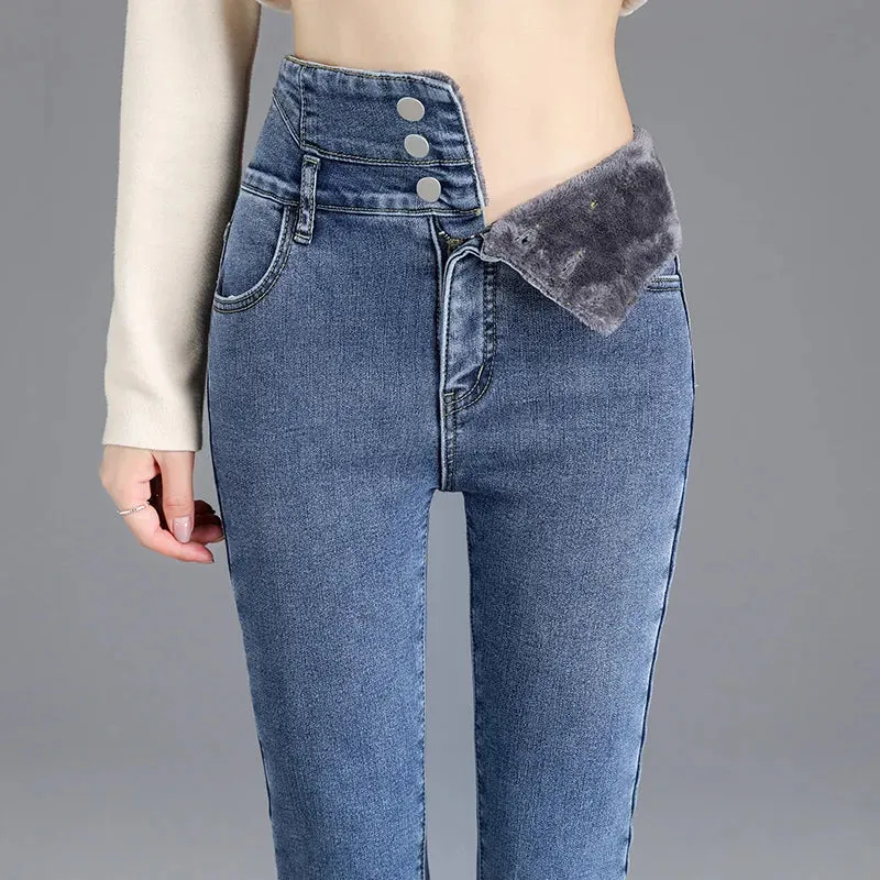 Demelza® | Warm fleece skinny jeans for women