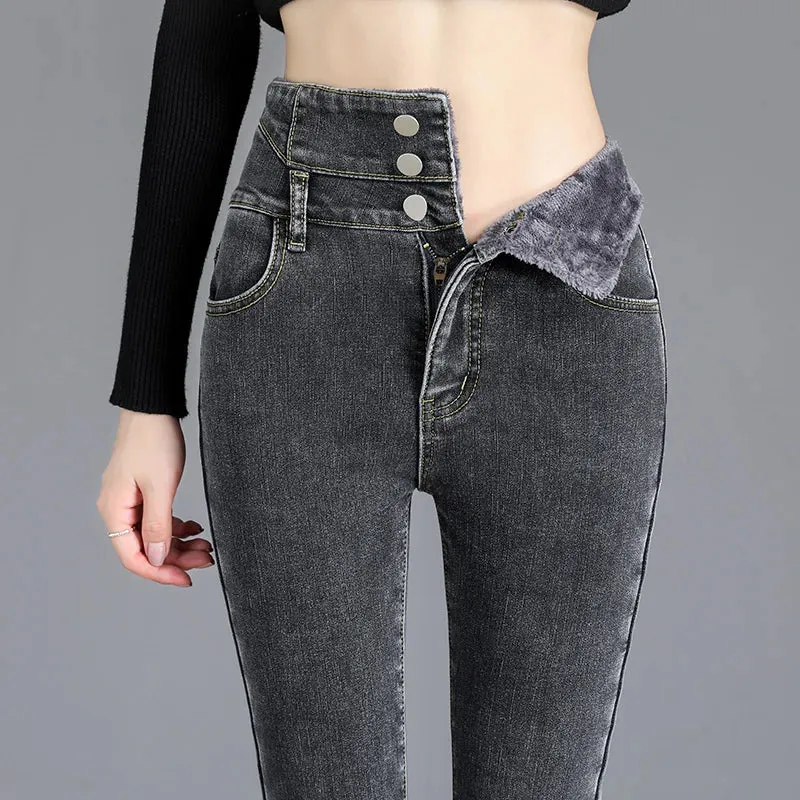 Demelza® | Warm fleece skinny jeans for women