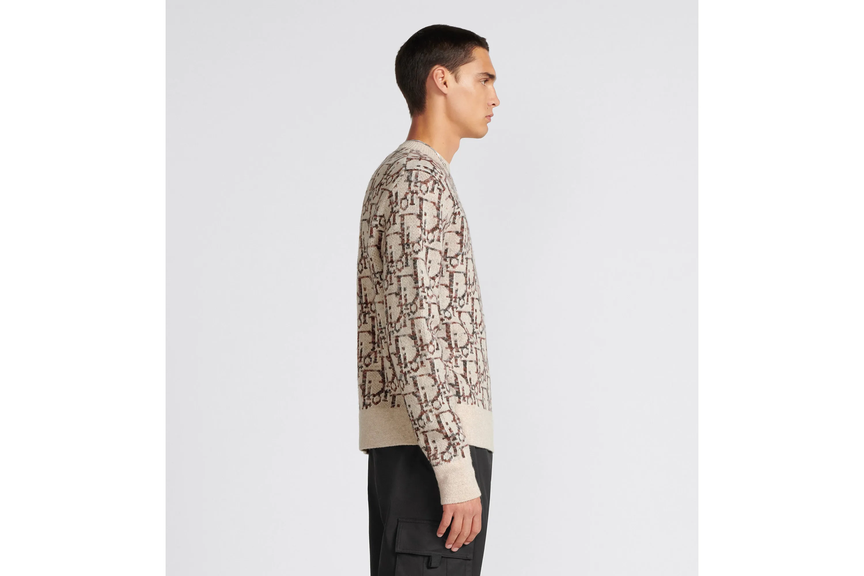 Dior Oblique Sweater • Beige and Brown Wool Jacquard