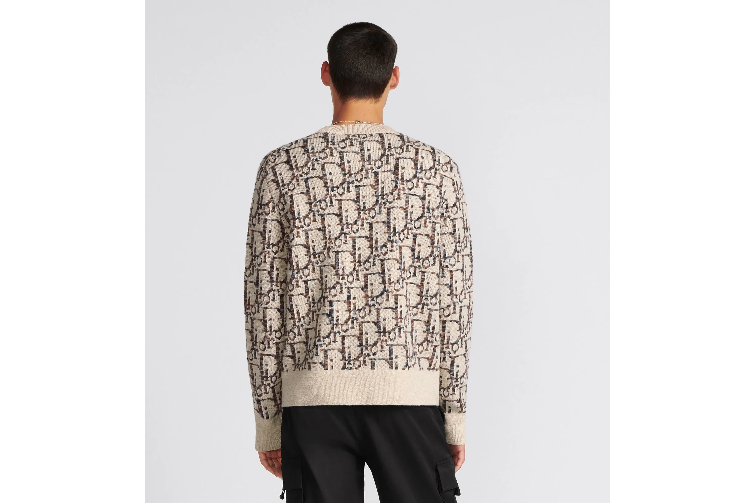 Dior Oblique Sweater • Beige and Brown Wool Jacquard