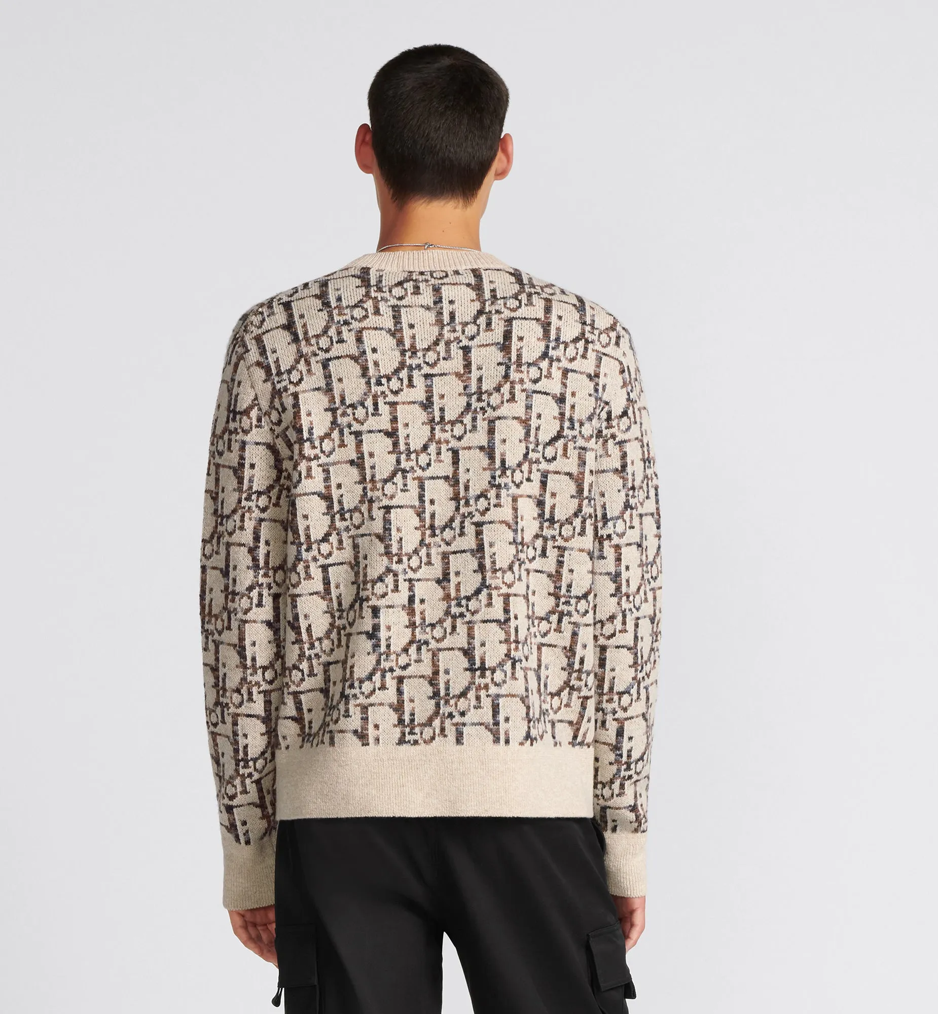 Dior Oblique Sweater • Beige and Brown Wool Jacquard
