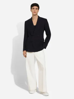 Double-Breasted Pinstripe Jacket