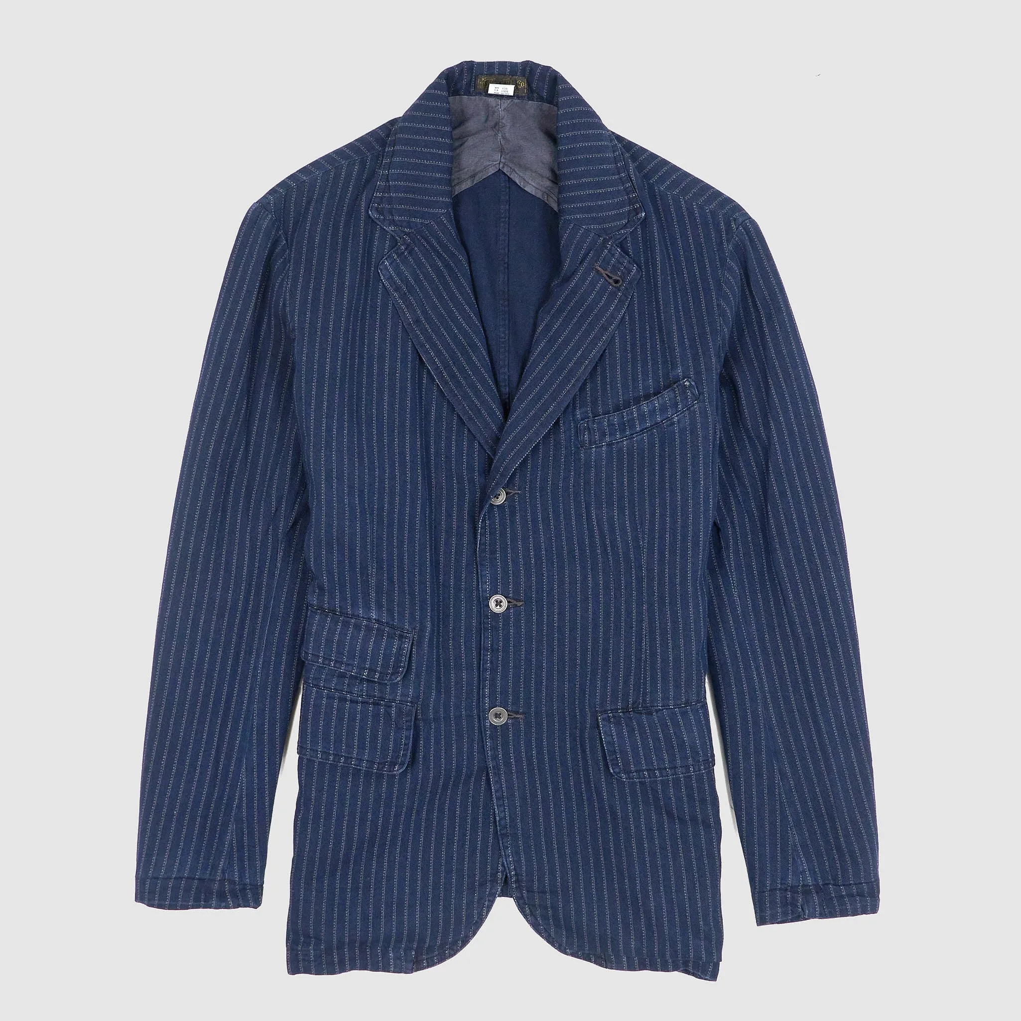 Double RL Indigo Striped Halflined  Blazer