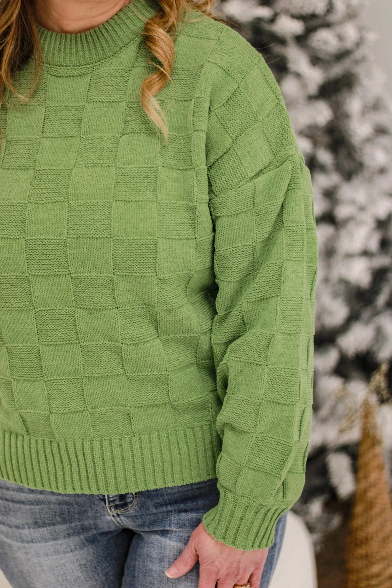 Dreaming of You Green Sweater
