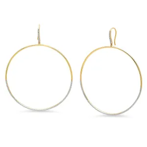 Drop Hoops with Diamonds