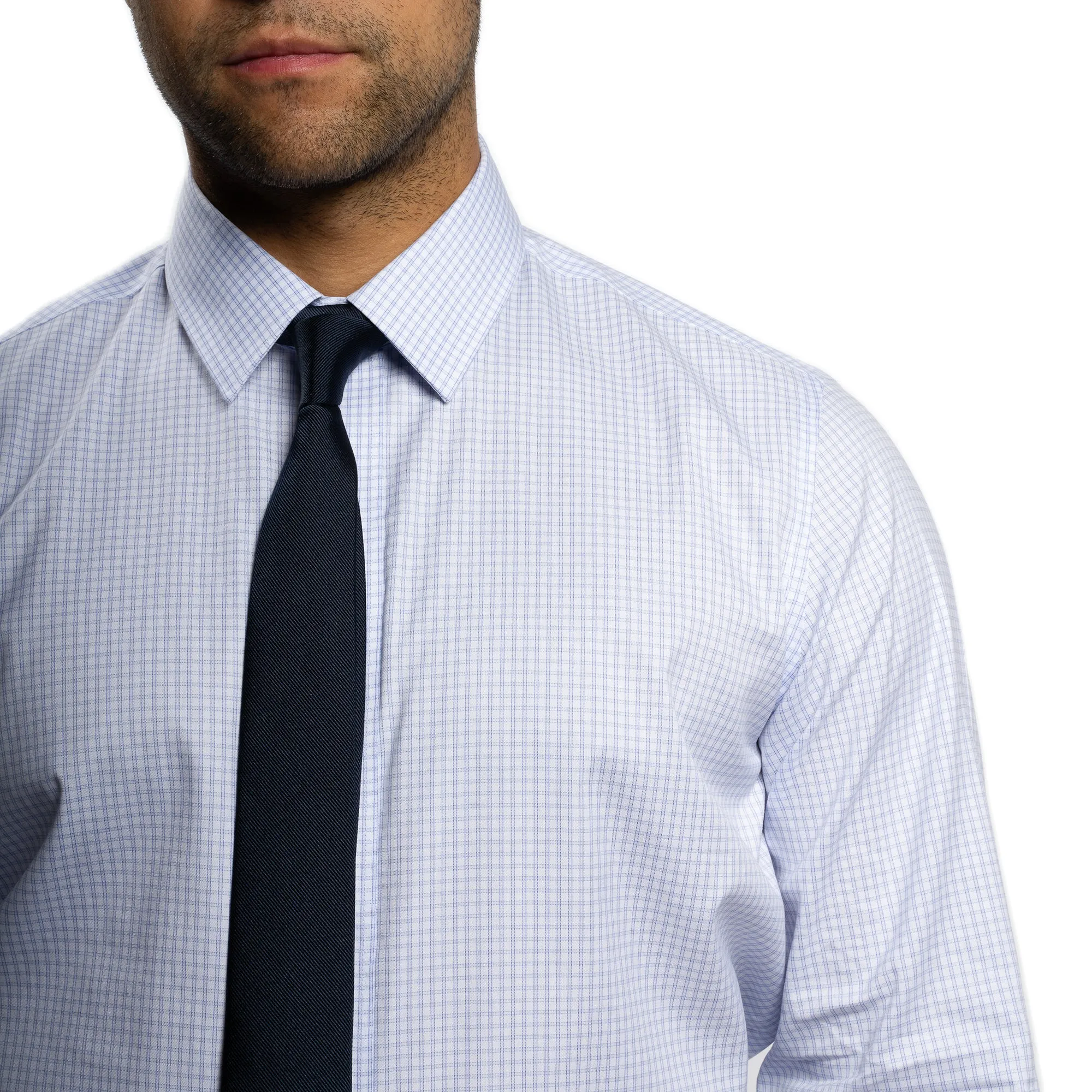 Easy Care Dress Shirt Standard Fit - Blue Check