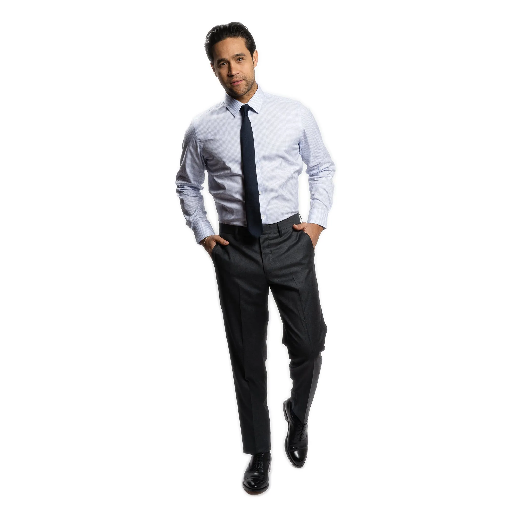 Easy Care Dress Shirt Standard Fit - Blue Check