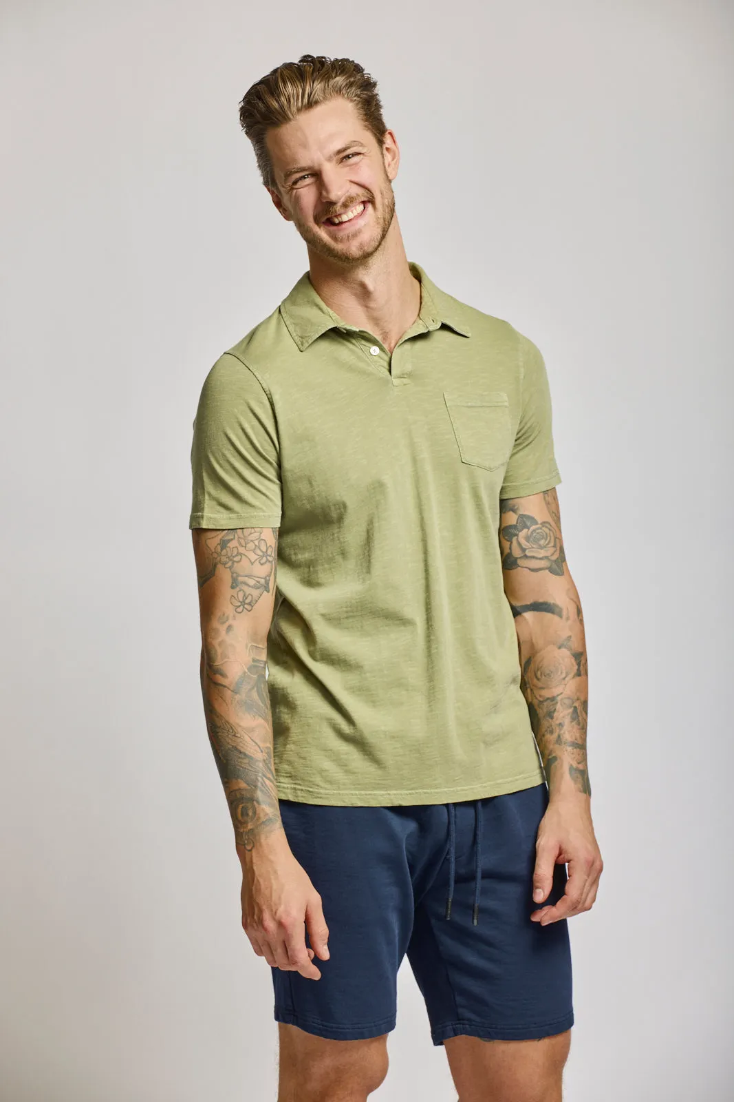 Easy Mondays Slub Polo Sage