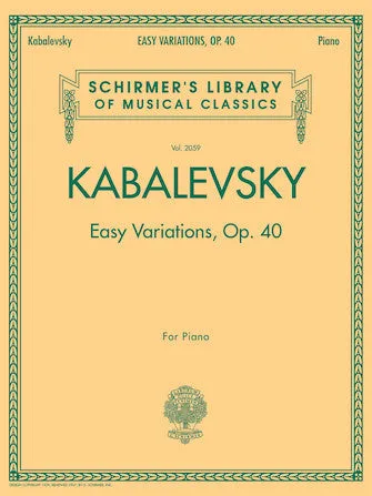 Easy Variations, Op. 40