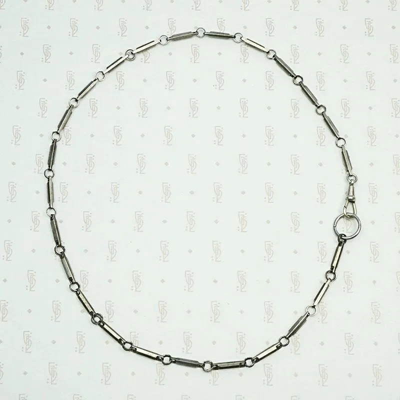 Edgy Chain with Faceted Gunmetal Links