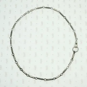 Edgy Chain with Faceted Gunmetal Links
