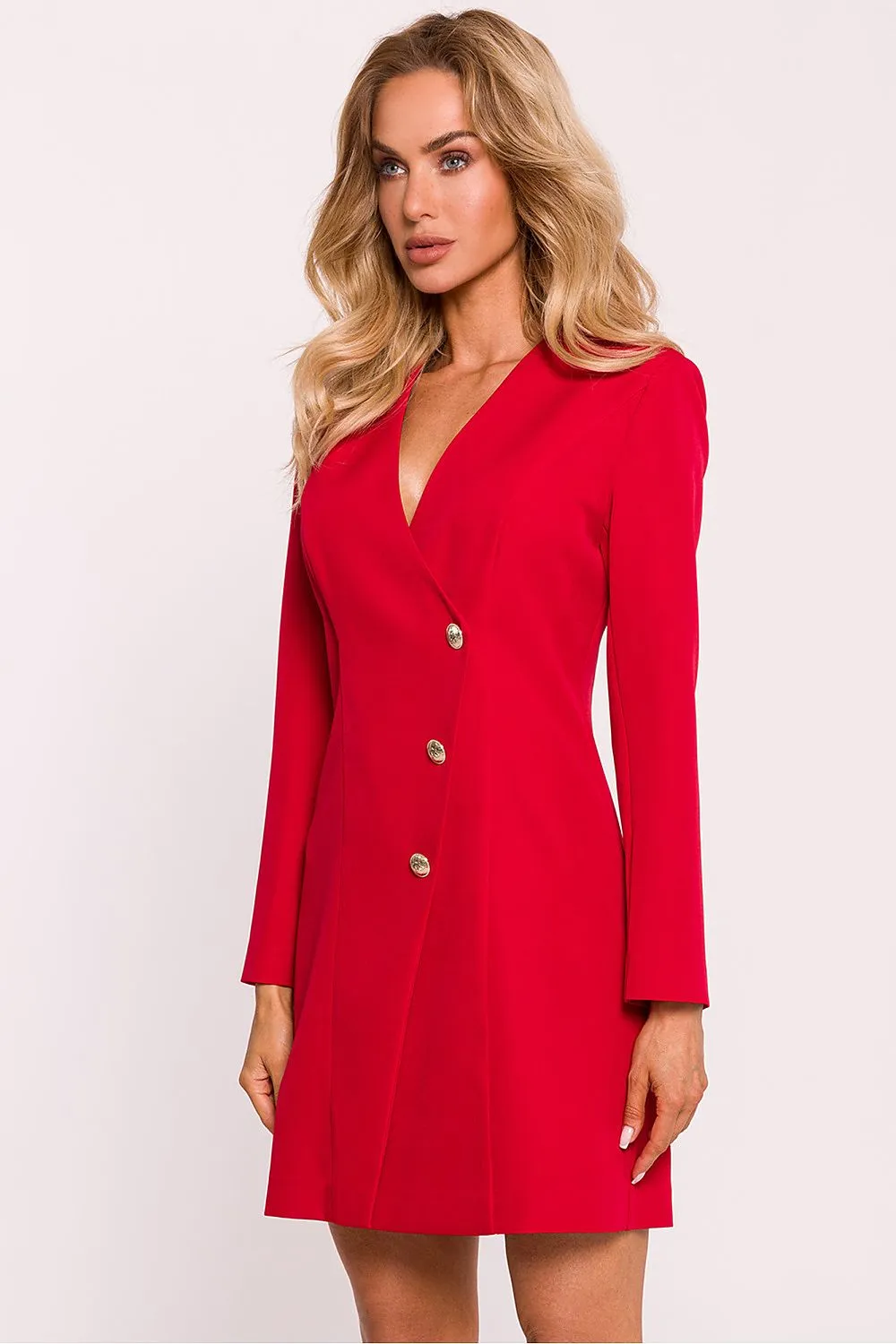 Elegant Tailored Collar Jacket Dress