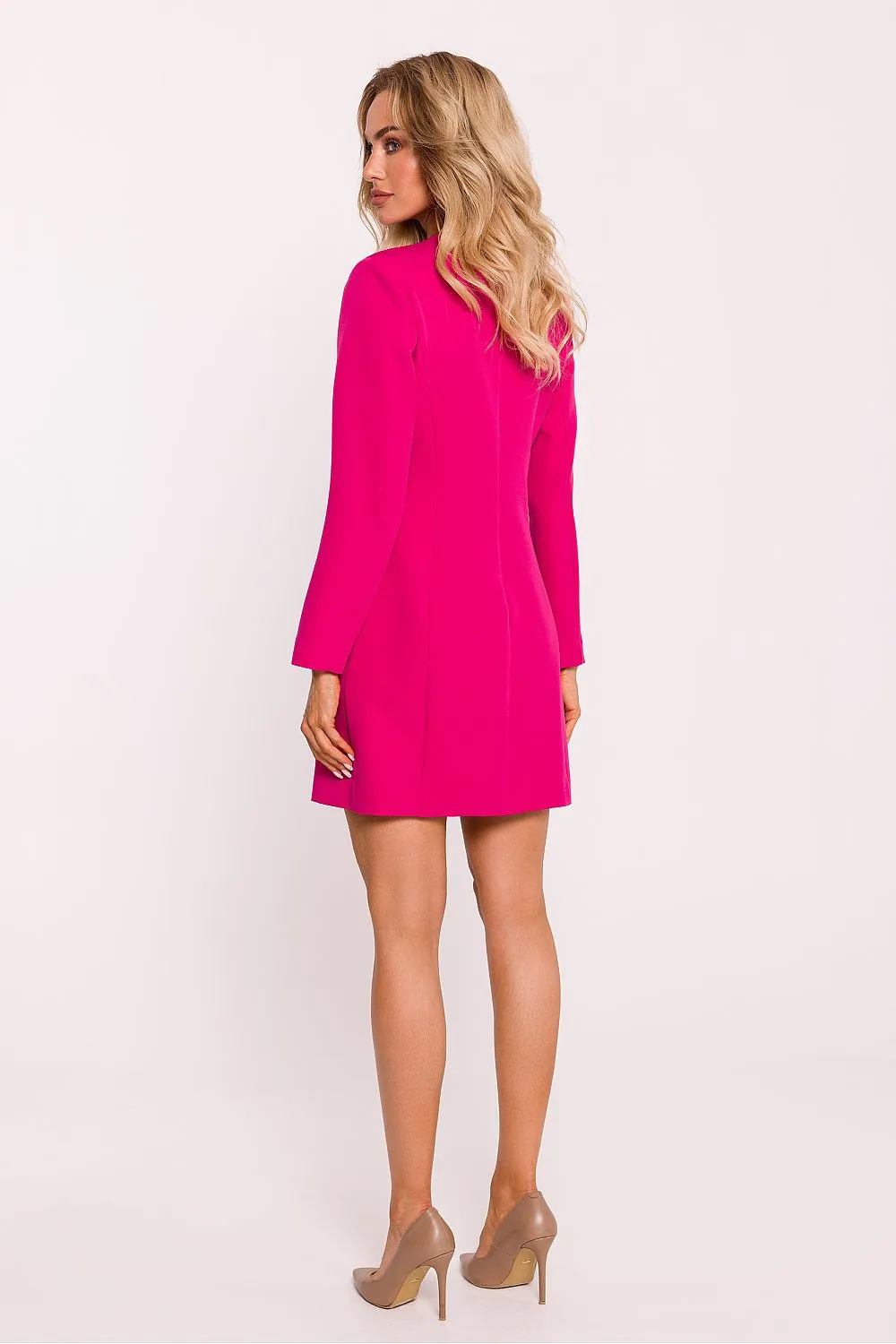 Elegant Tailored Collar Jacket Dress