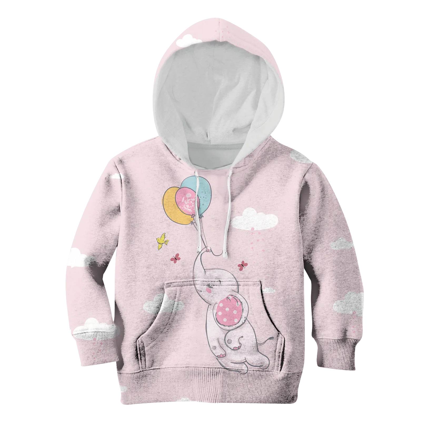 Elephant And Balloons Custom Cosplay Kid Hoodie