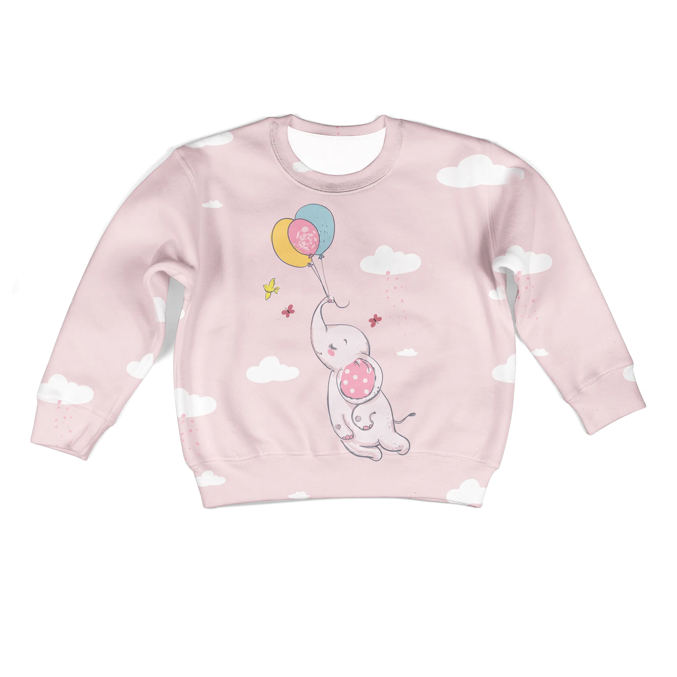 Elephant And Balloons Custom Cosplay Kid Hoodie